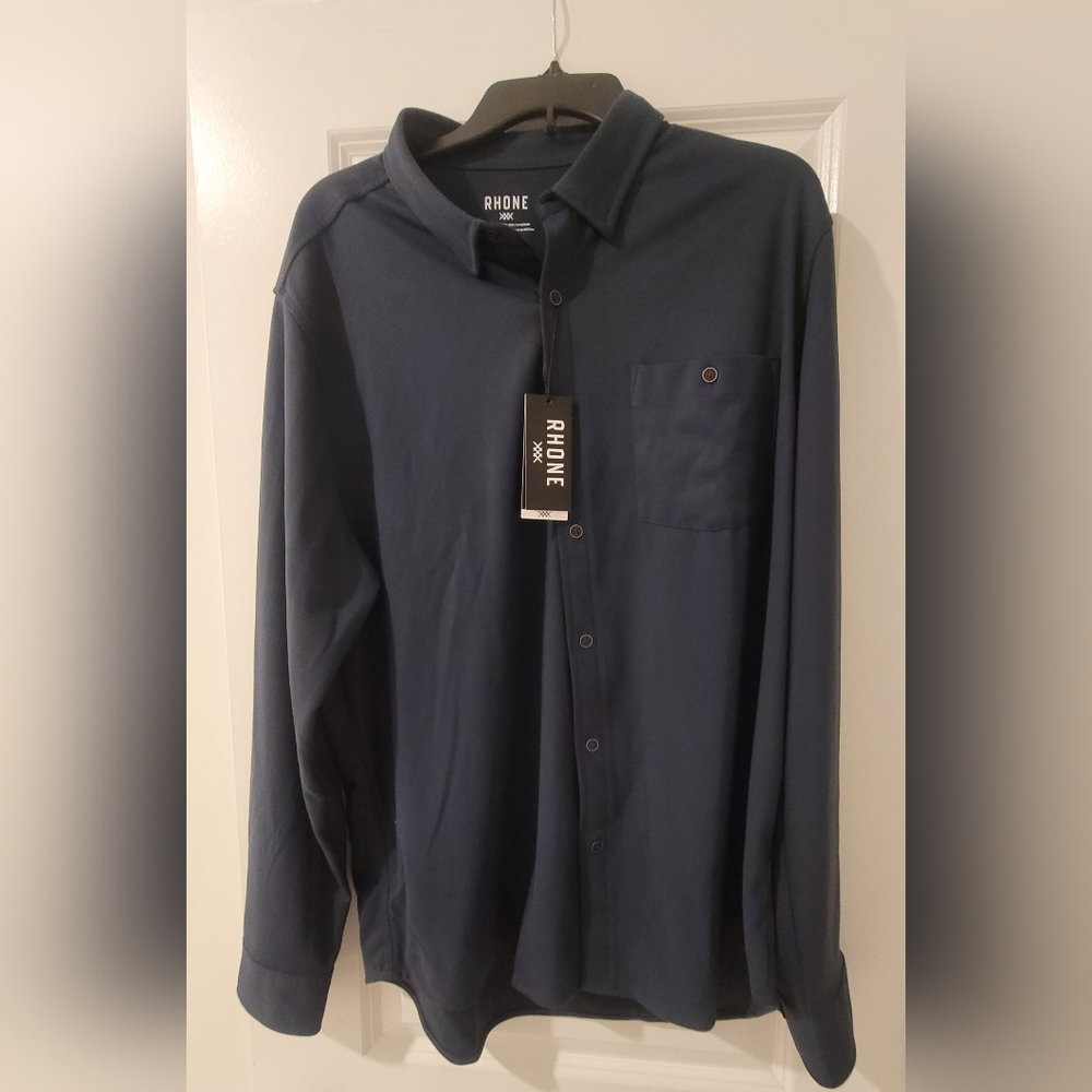 Rhone Men's Hardy Flannel Shirt Navy XL